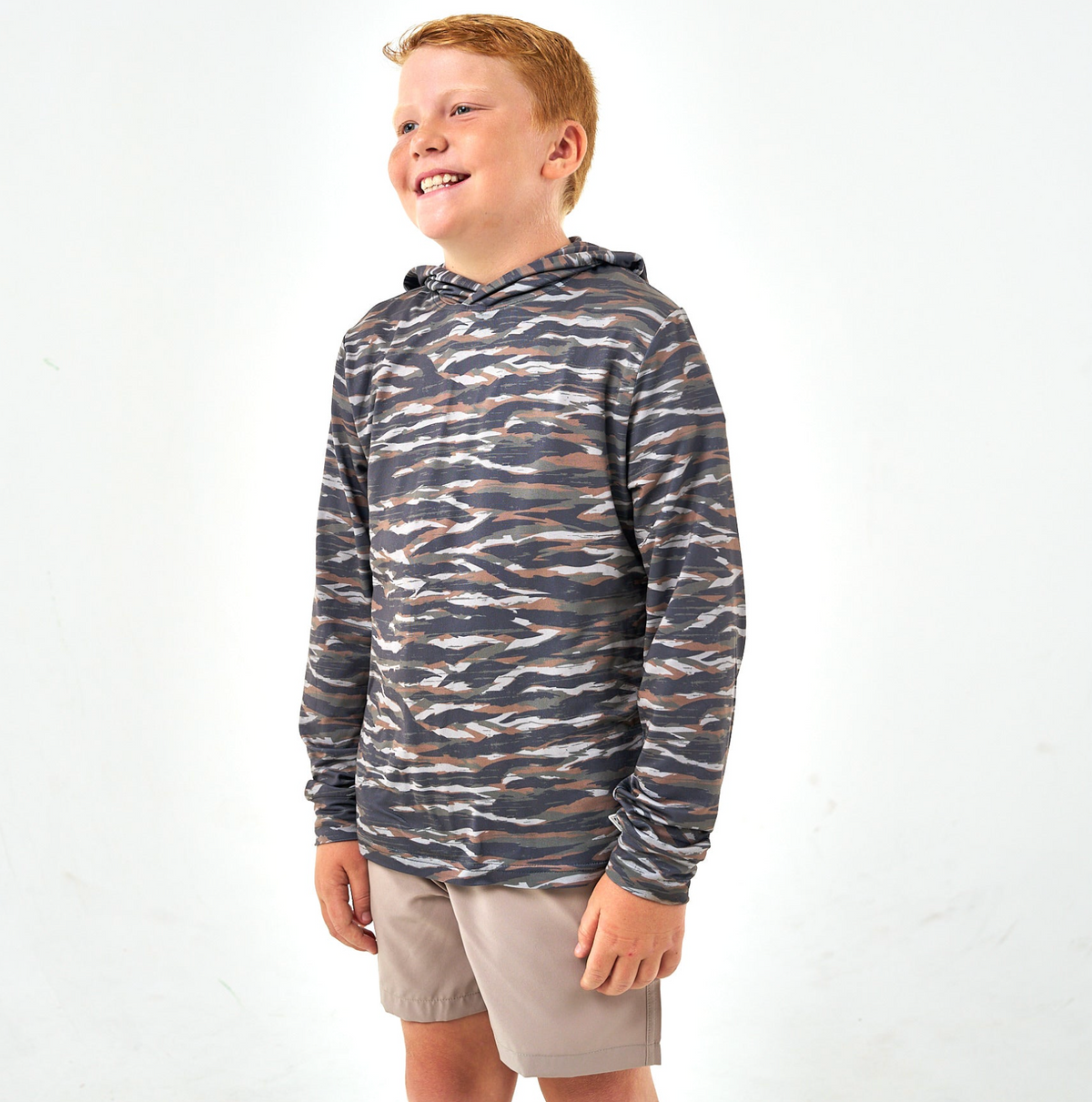 Burlebo - Youth Performance Hoodie - Tiger Camo