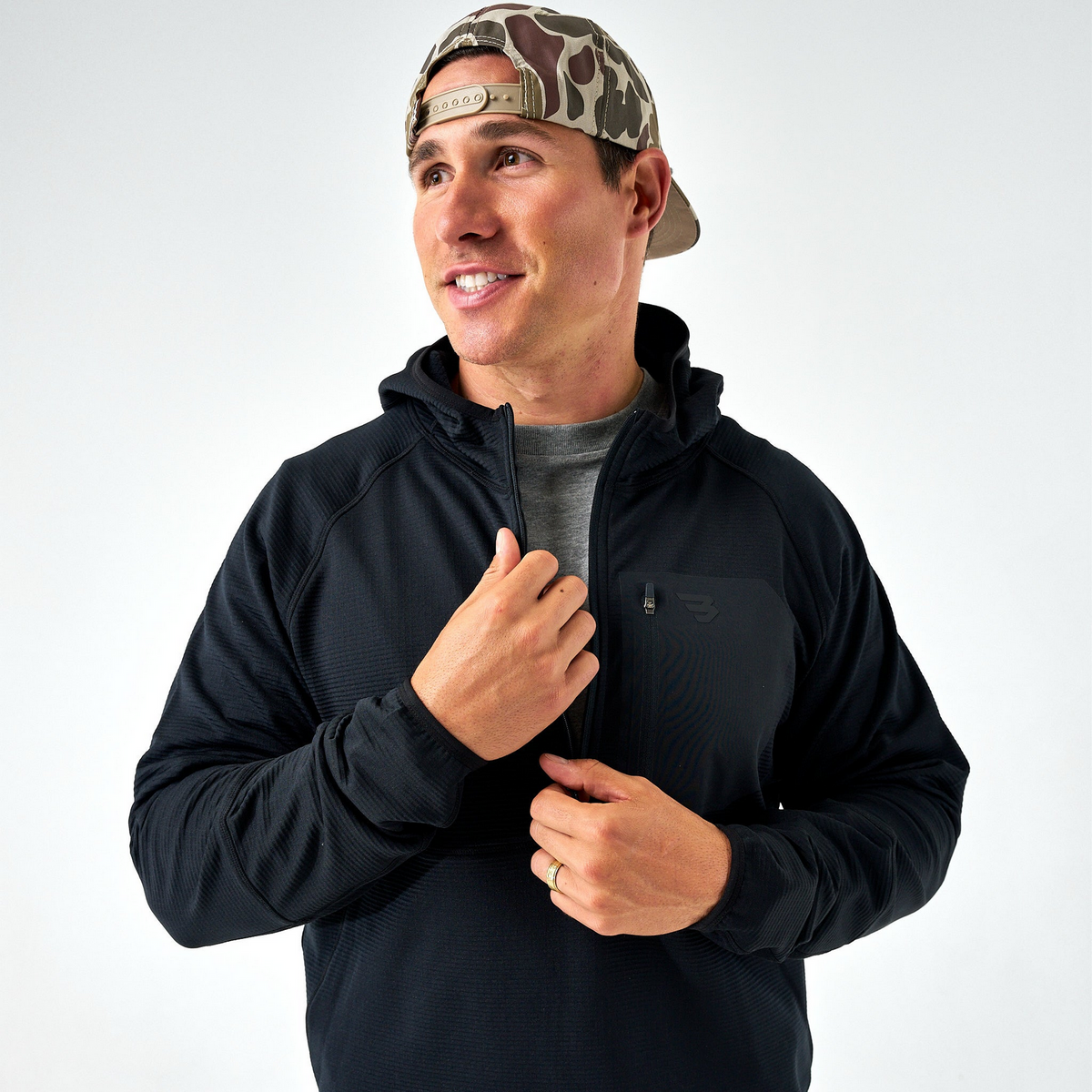 Burlebo - Blaze Tech Quarter Zip, Blk