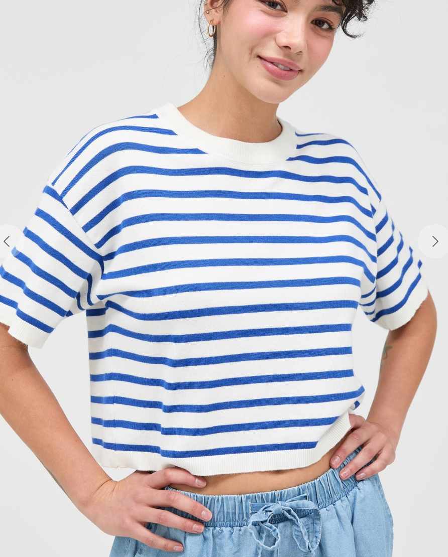 Rainy Striped Crop - KC Outfitter