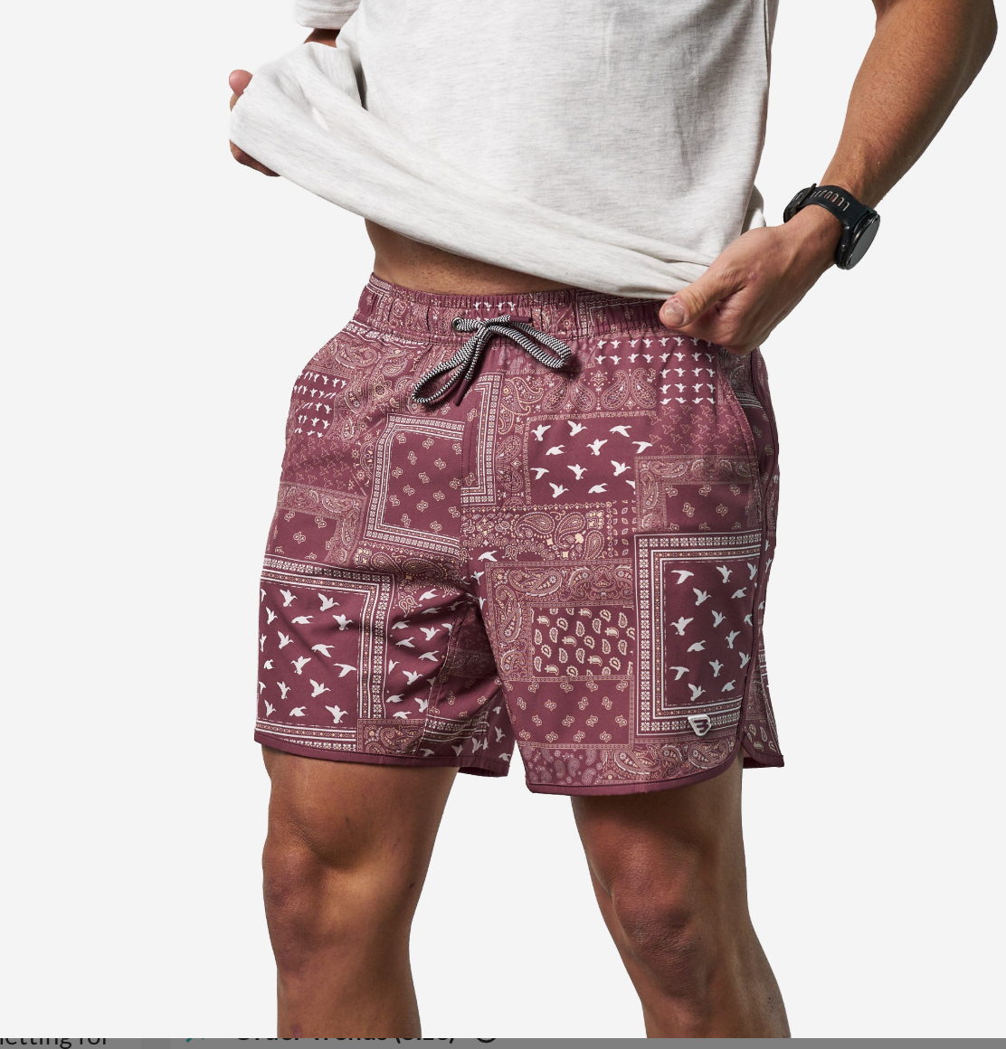 Burlebo - Maroon Swim Trunk - KC Outfitter