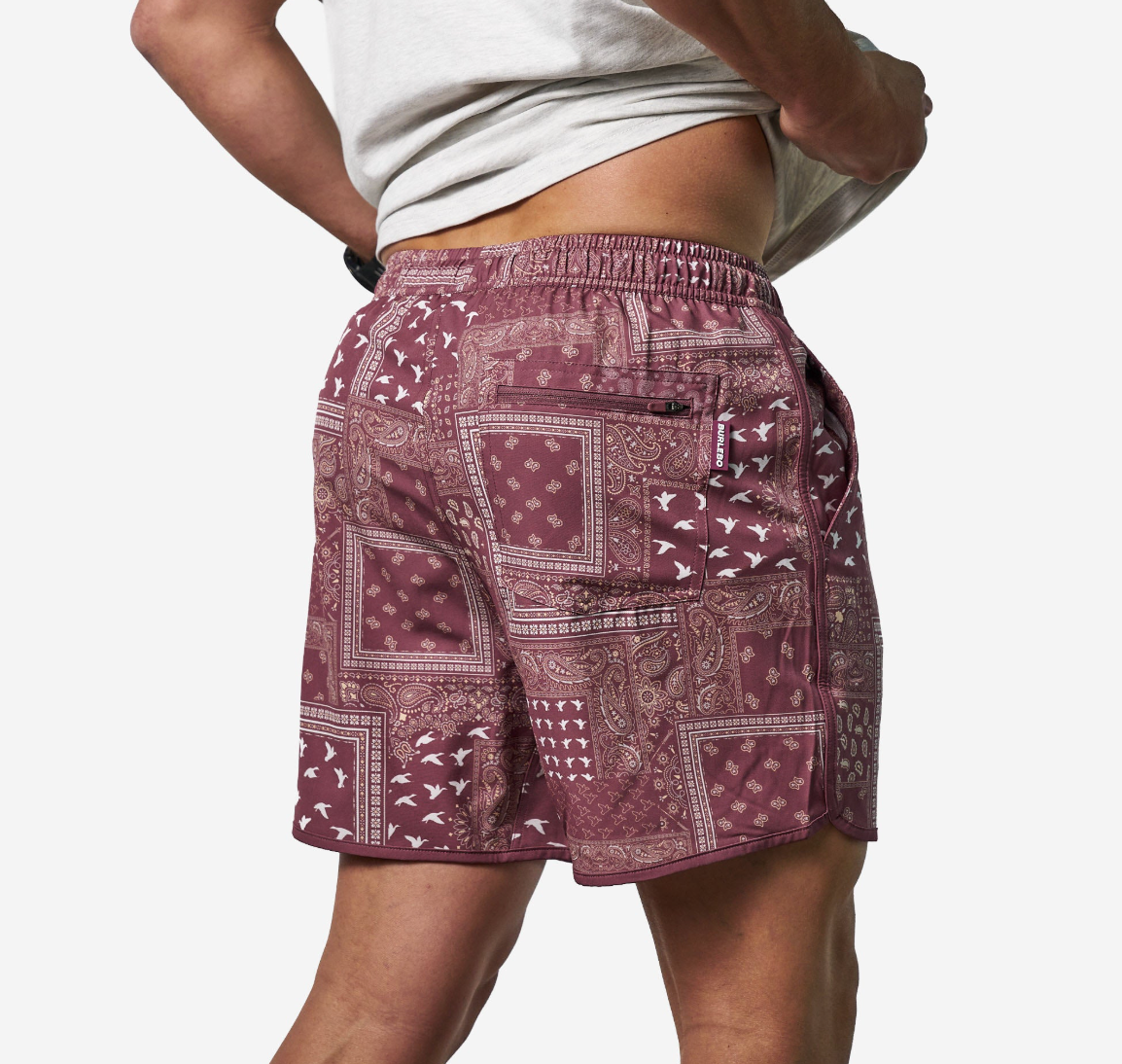 Burlebo - Maroon Swim Trunk - KC Outfitter