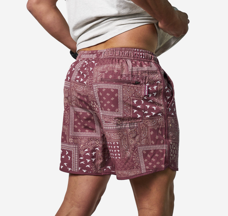 Burlebo - Maroon Swim Trunk - KC Outfitter