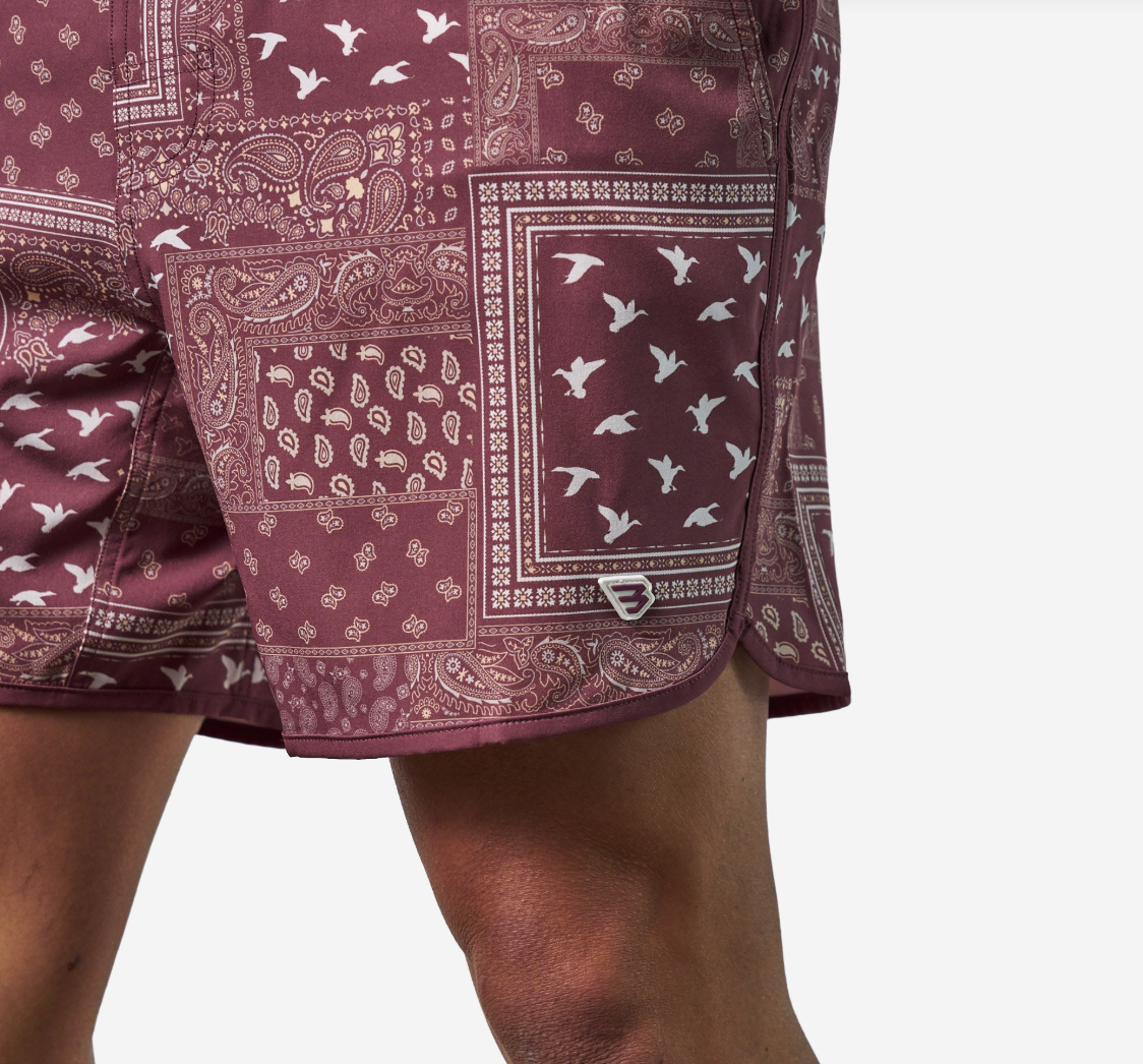 Burlebo - Maroon Swim Trunk - KC Outfitter