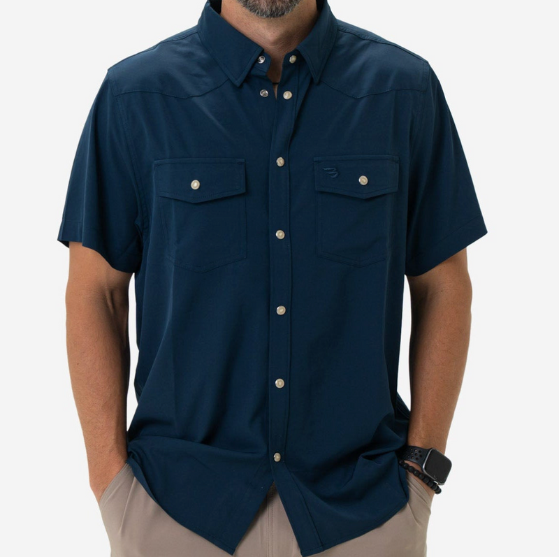 Burlebo - Performance Western Shirt/navy - KC Outfitter