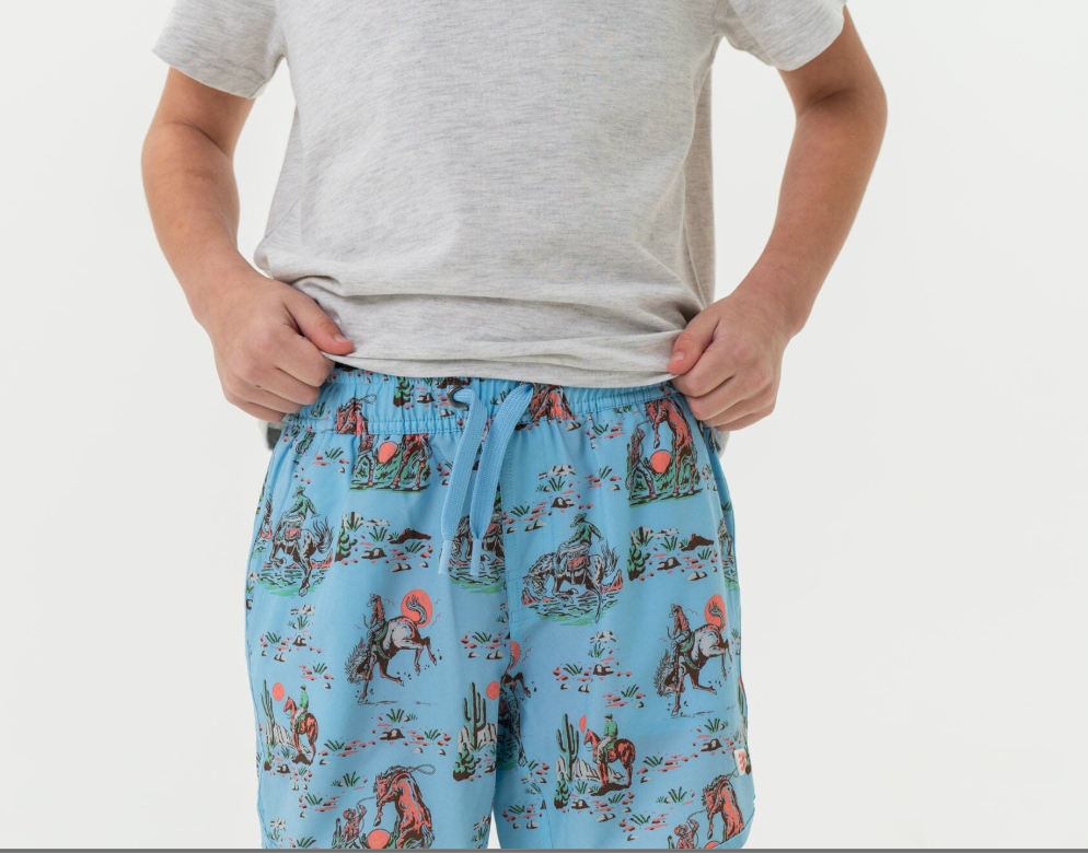 Burlebo - Youth Swim Trunks, Cowboy UP