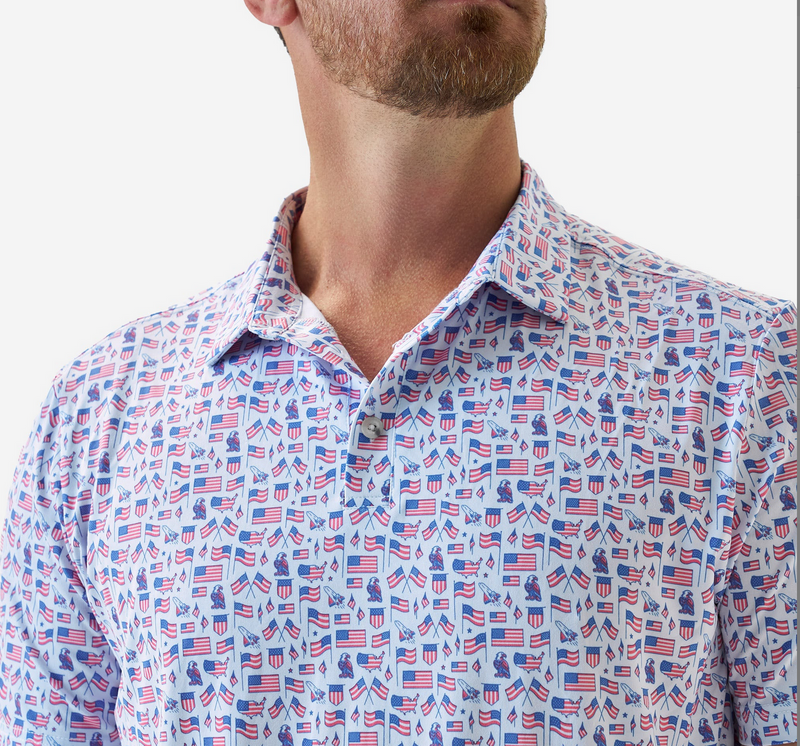 Burlebo - Performance Polo, Old Glory - KC Outfitter