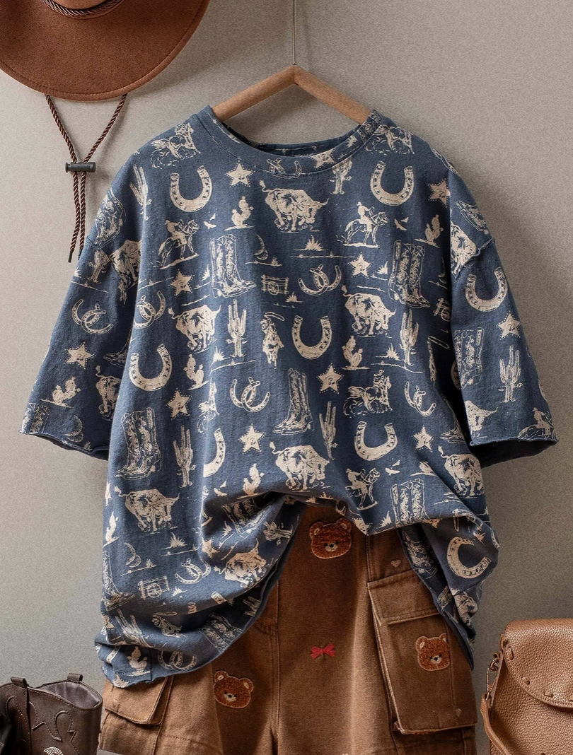 Western Print Tshirt