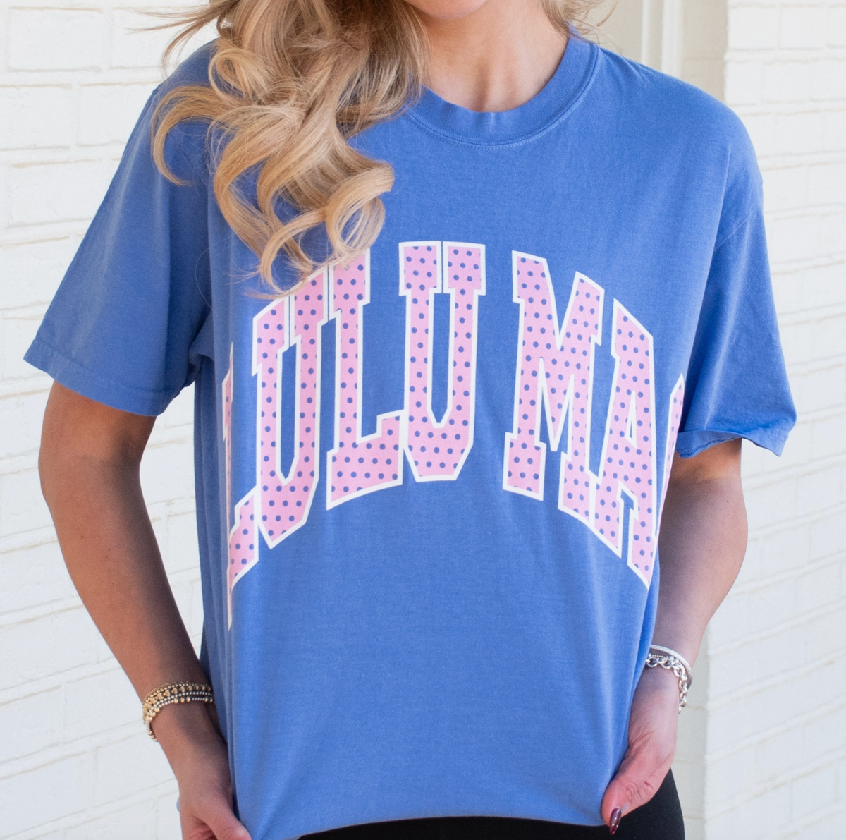 Lulu Mac - Polka Dot Blue Tshirt