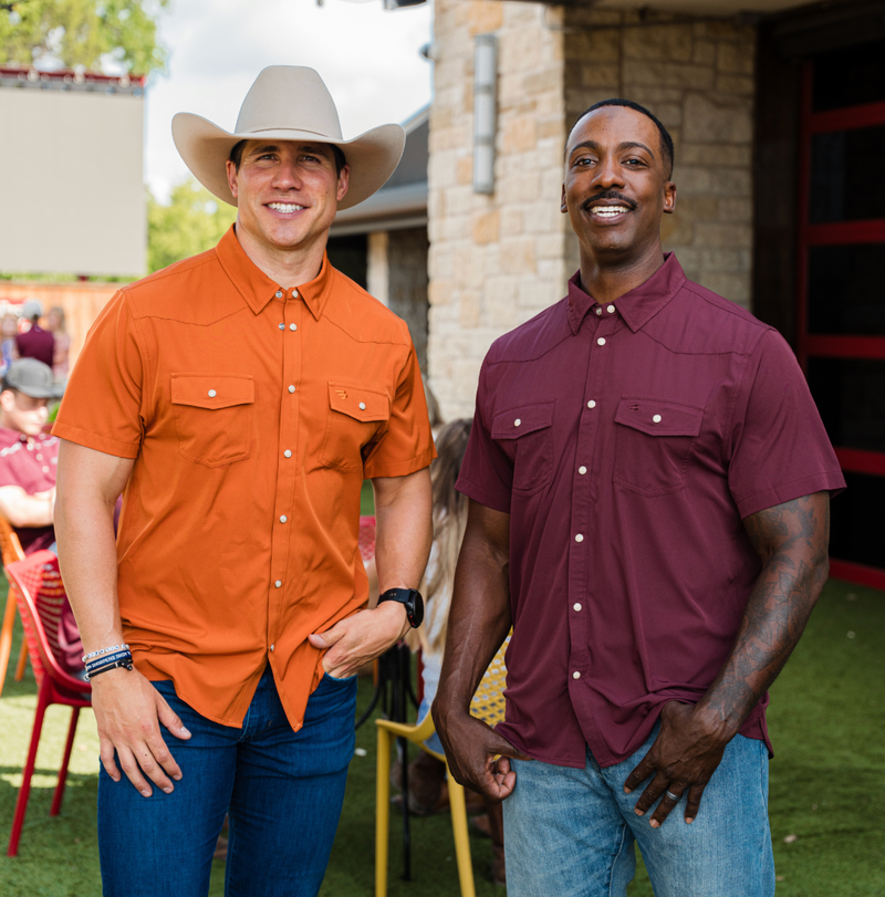 Burlebo - Performance Western Shirt, orange - KC Outfitter