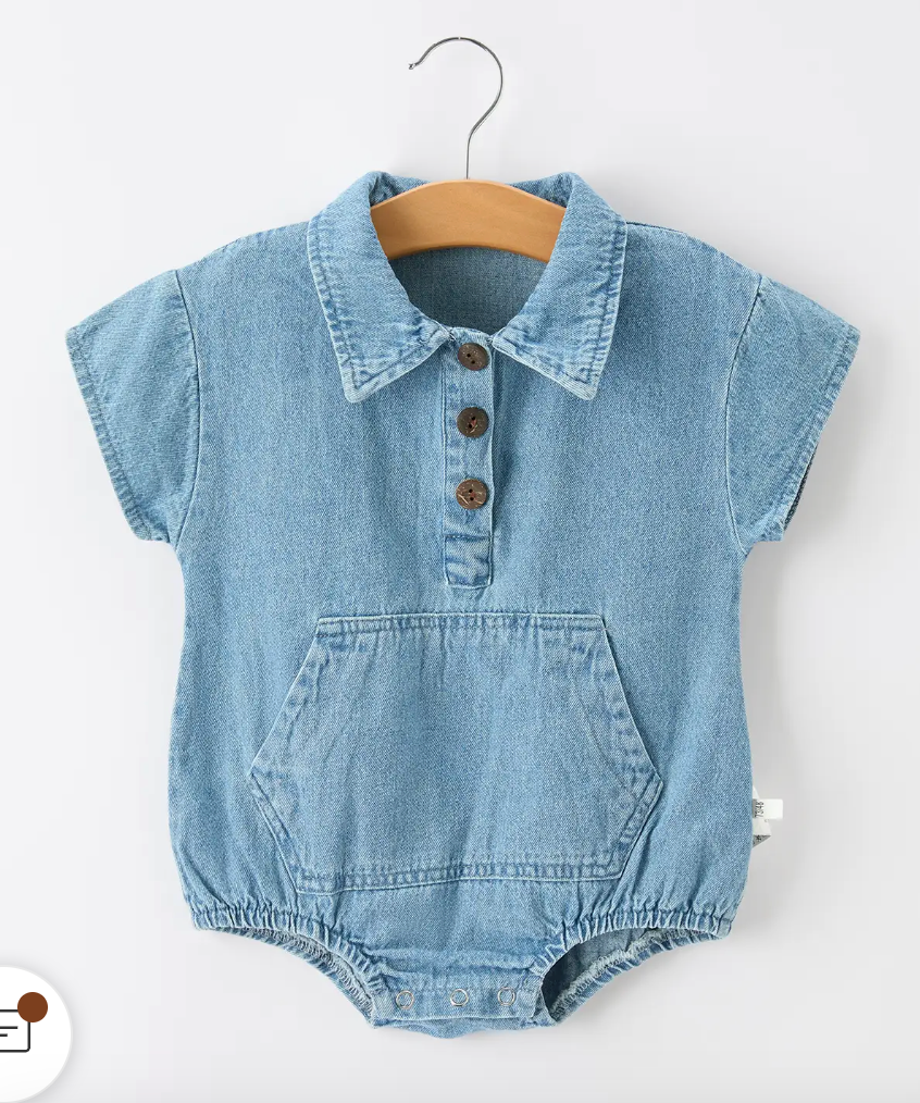Baby Boy Denim Romper