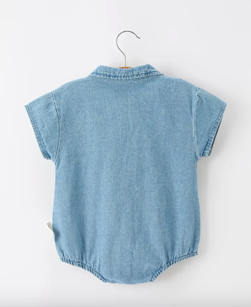 Baby Boy Denim Romper - KC Outfitter
