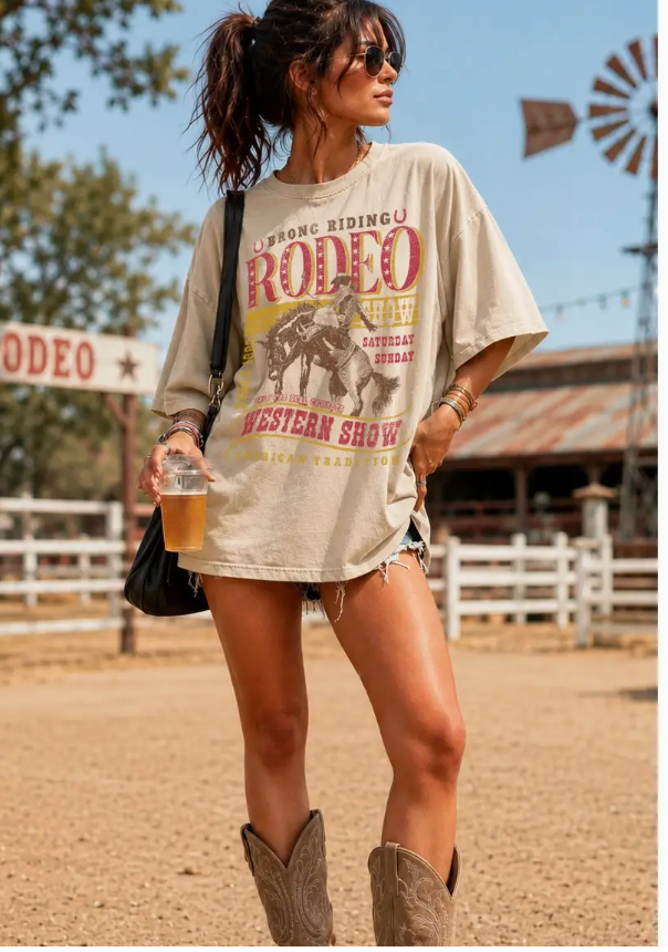 Bronc Riding Rodeo Tshirt - KC Outfitter