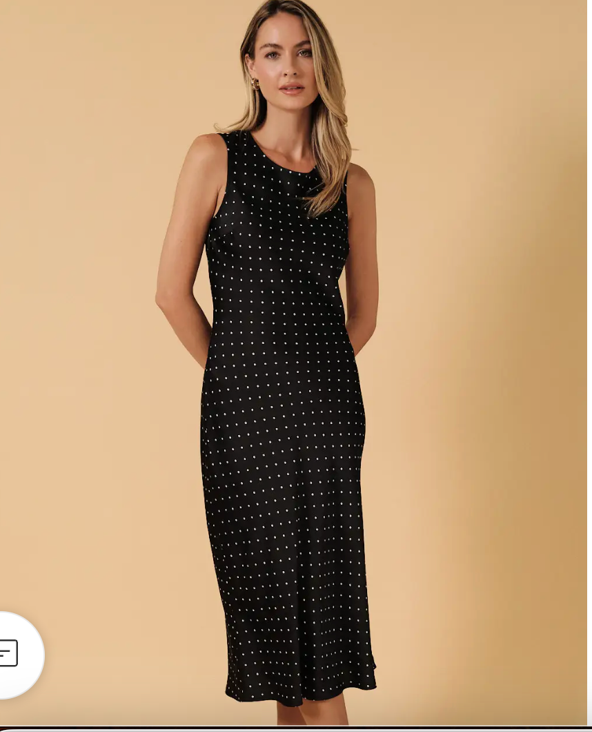Janie Polka Dot Sleeveless Dress