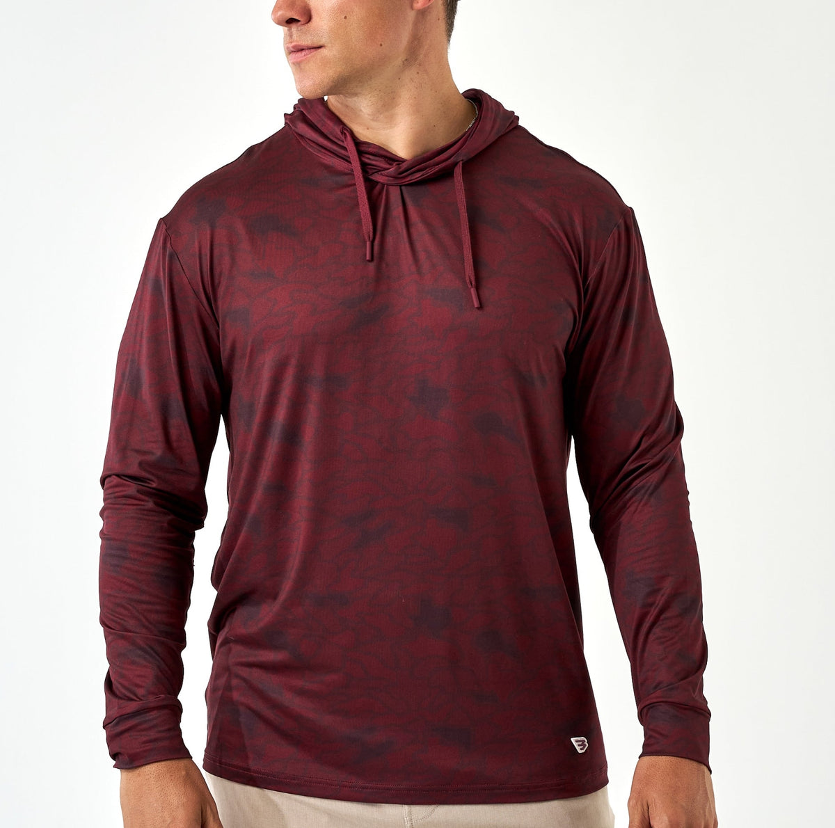 Burlebo - Maroon Texas Camo Hoodie