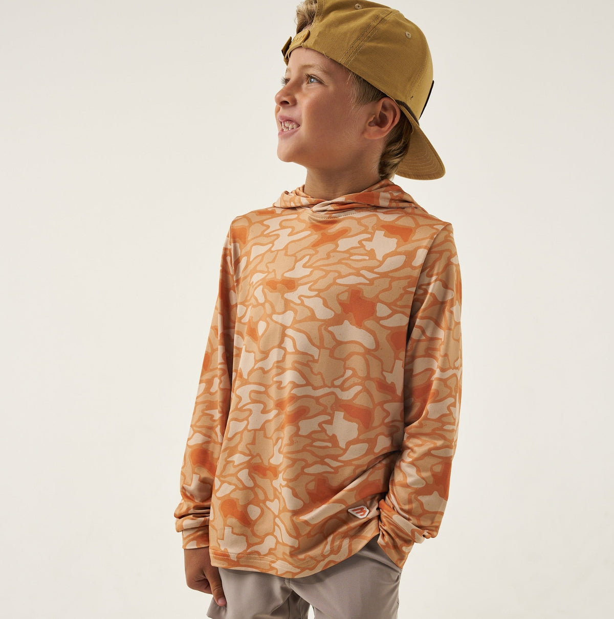 Burlebo - Youth Orange Texas Camo Hoodie