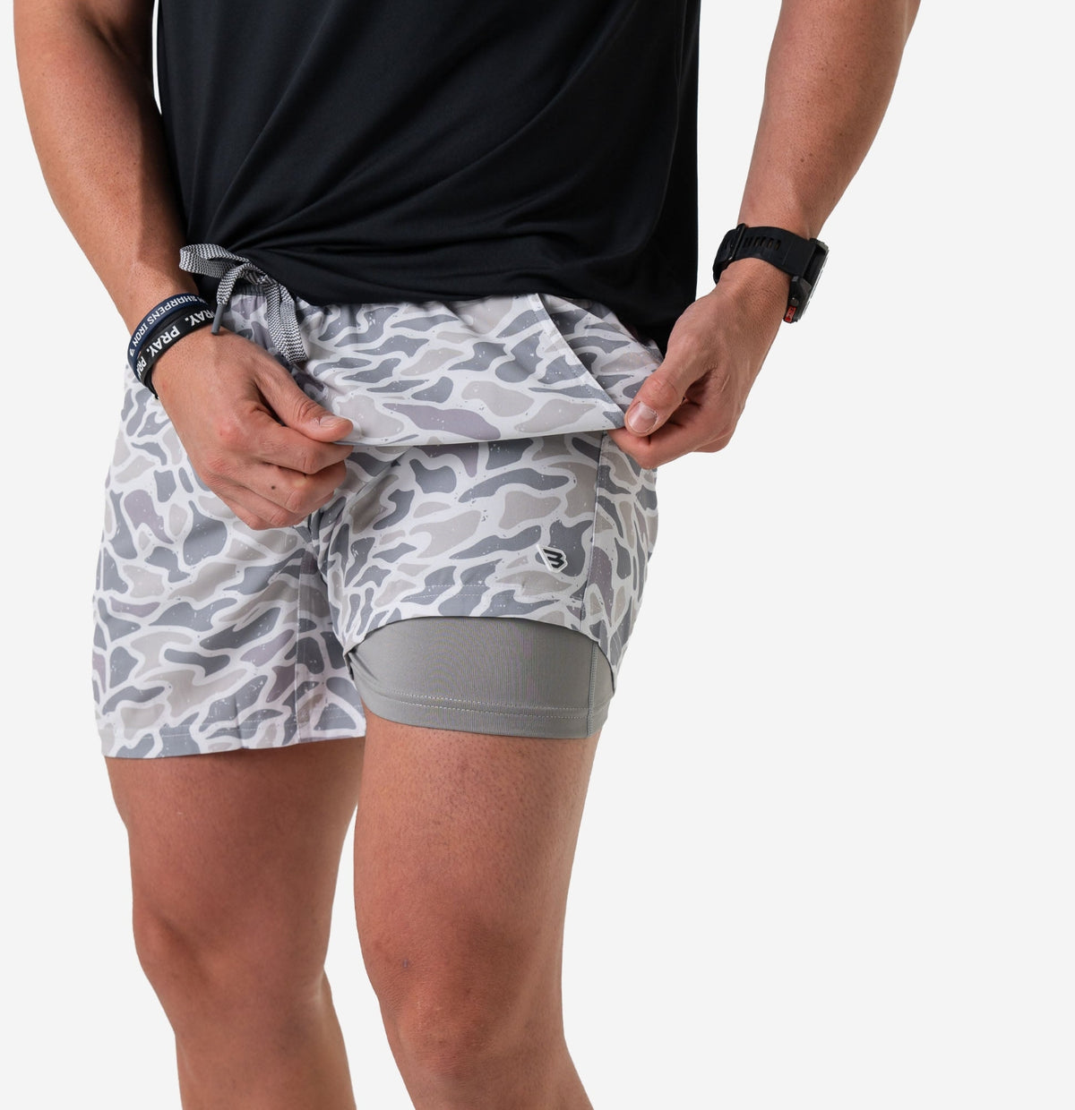 Burlebo - Athletic shorts, white camo - KC Outfitter