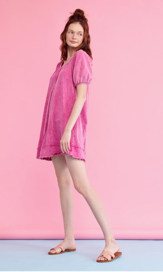 Gracie Mineral Washed Dress - KC Outfitter