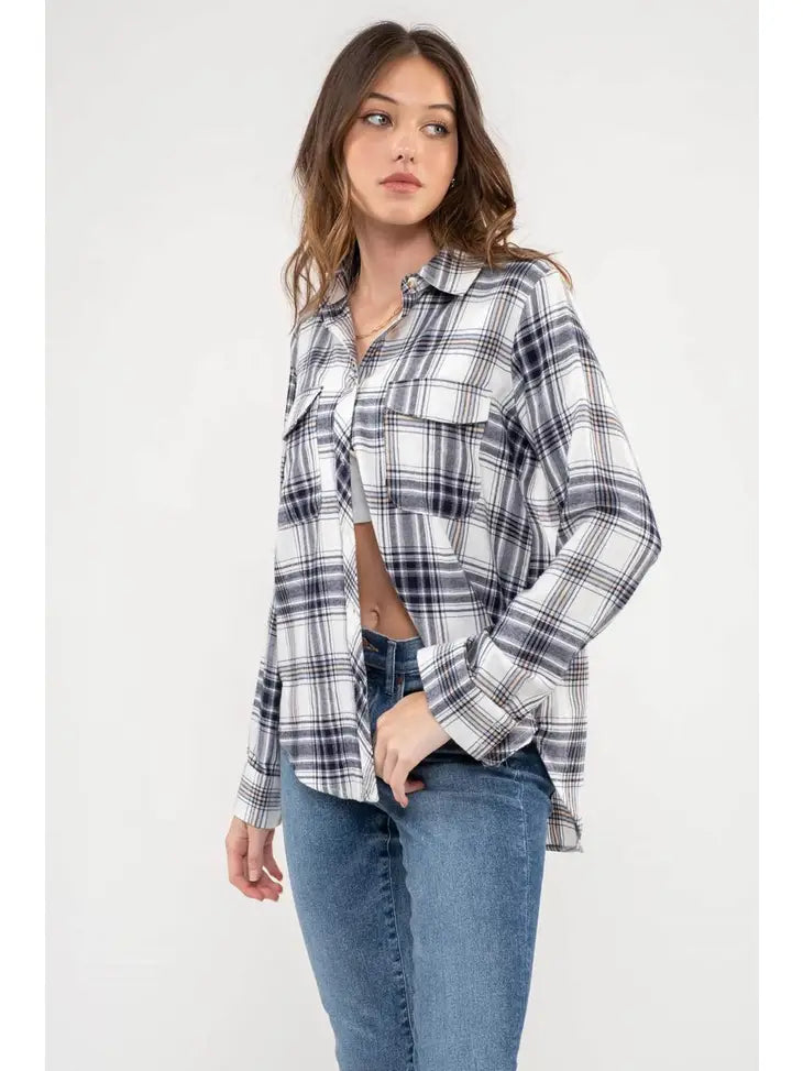 Bella Blue Plaid Shirt - KC Outfitter