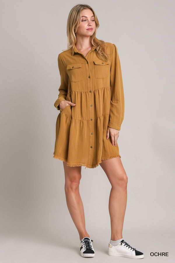 Cammy Mustard Dress - KC Outfitter