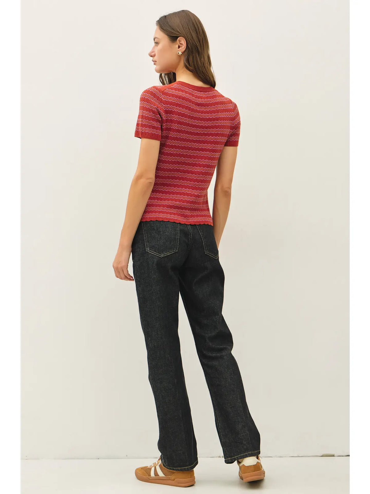 Mandy Textured Stripe Top