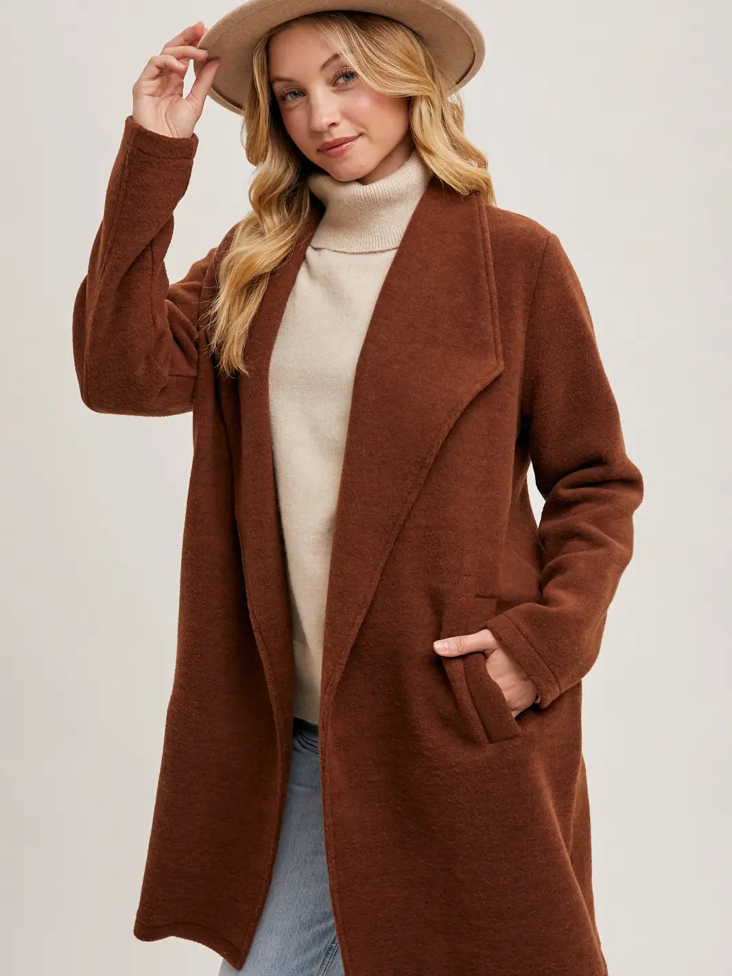 Chestnut Open Front Jacket - KC Outfitter