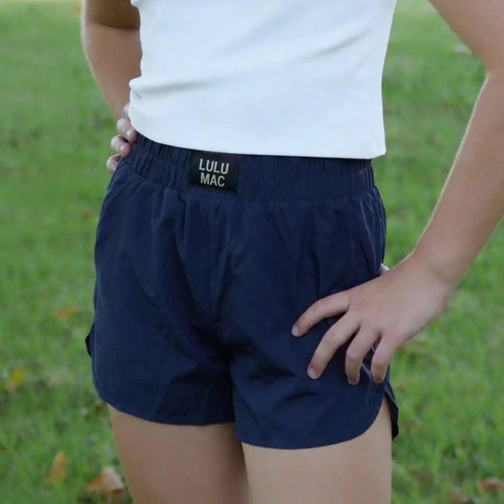 LULU Mac - Navy Nylon Shorts