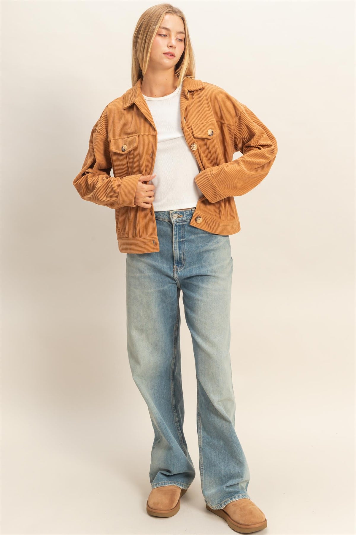Corduroy Flap Pocket Jacket