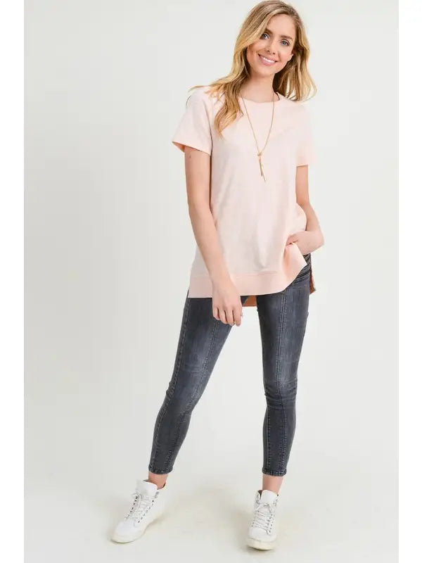 Contrast Shirt With Side Slit - KC Outfitter