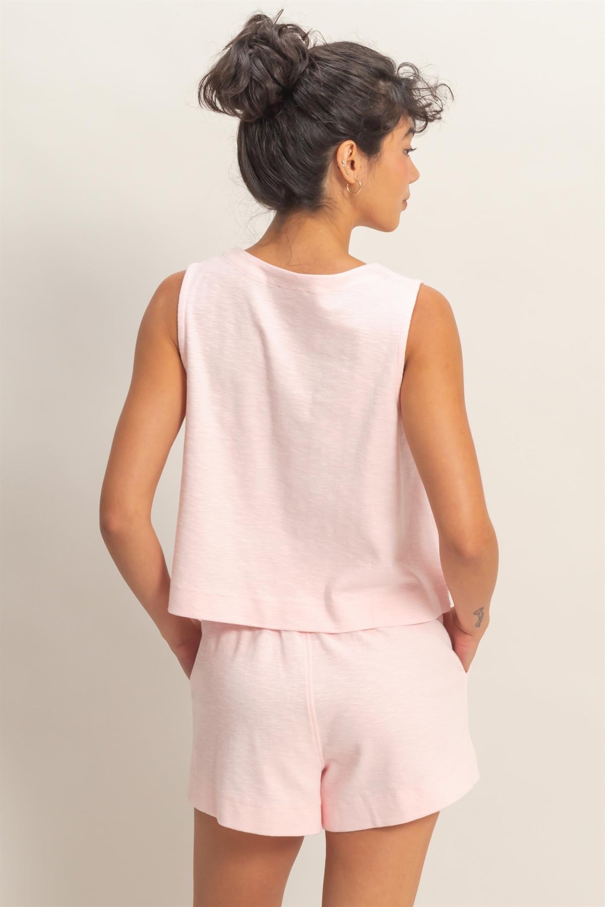 Hagan light pink Tank Top - KC Outfitter