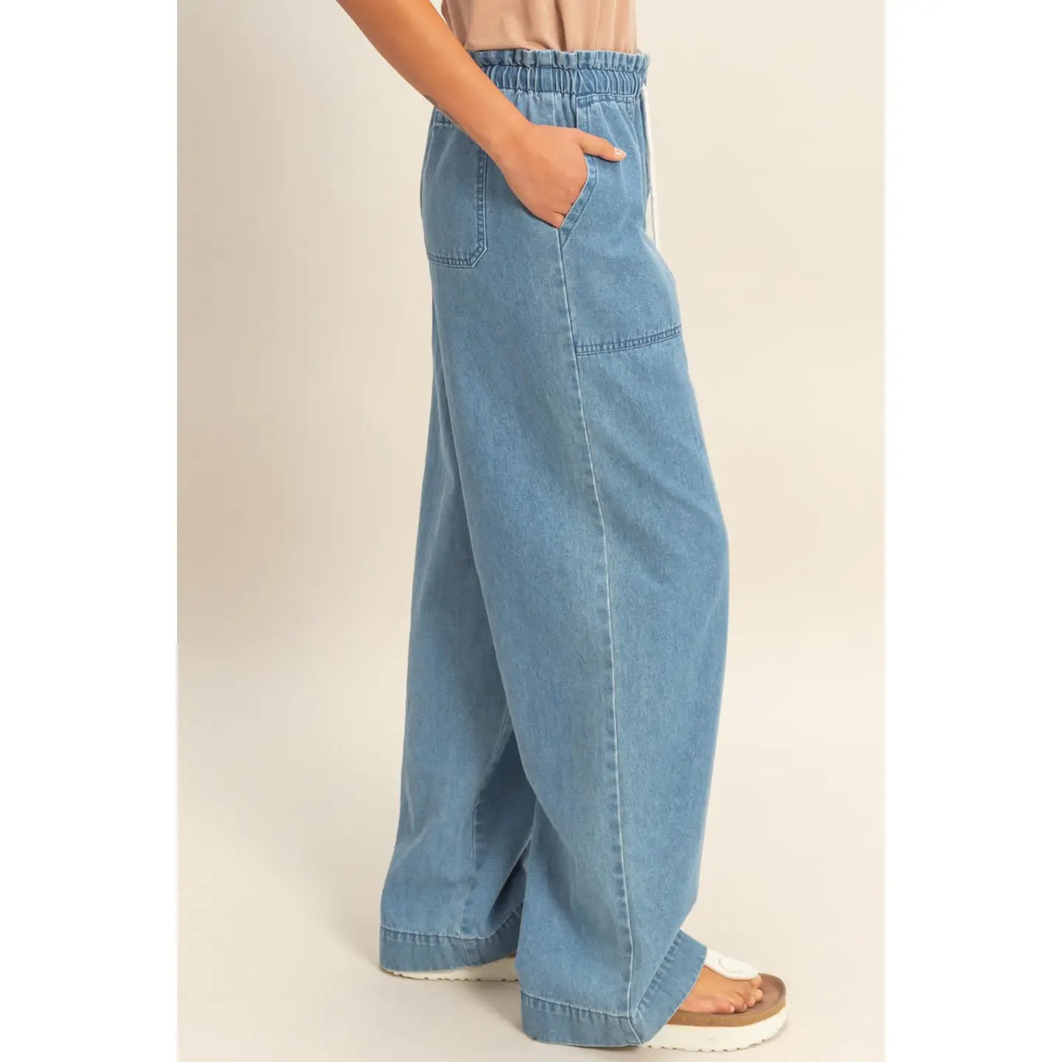 Patch Pocket Denim Pants - KC Outfitter