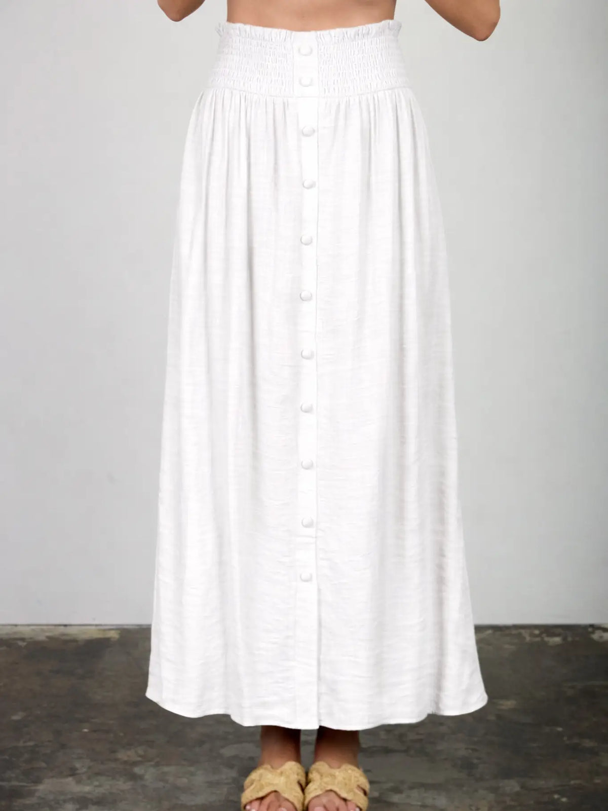 Textured White Skirt - KC Outfitter