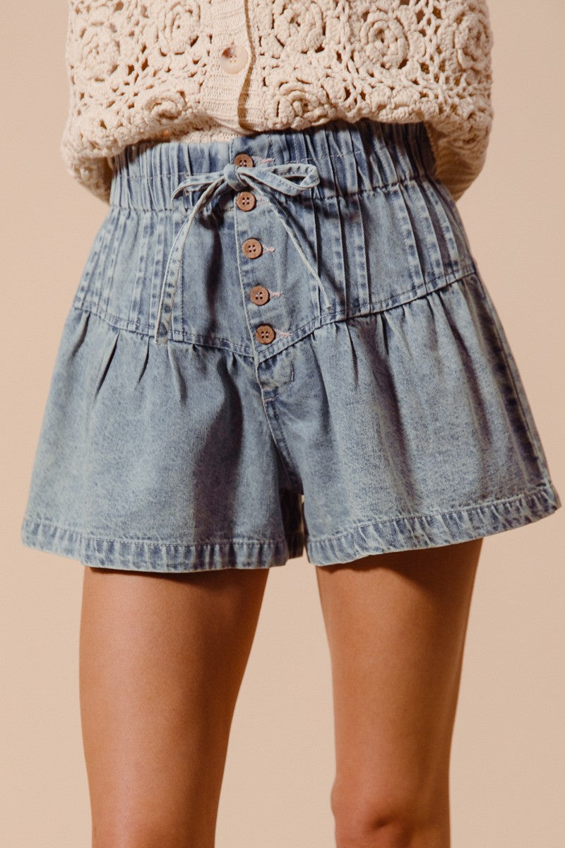 Flared Denim Shorts - KC Outfitter