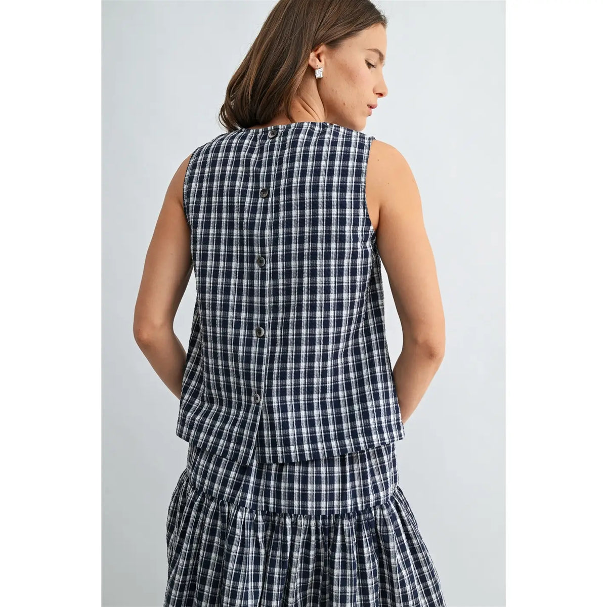 Gina Gingham Printed Top - KC Outfitter
