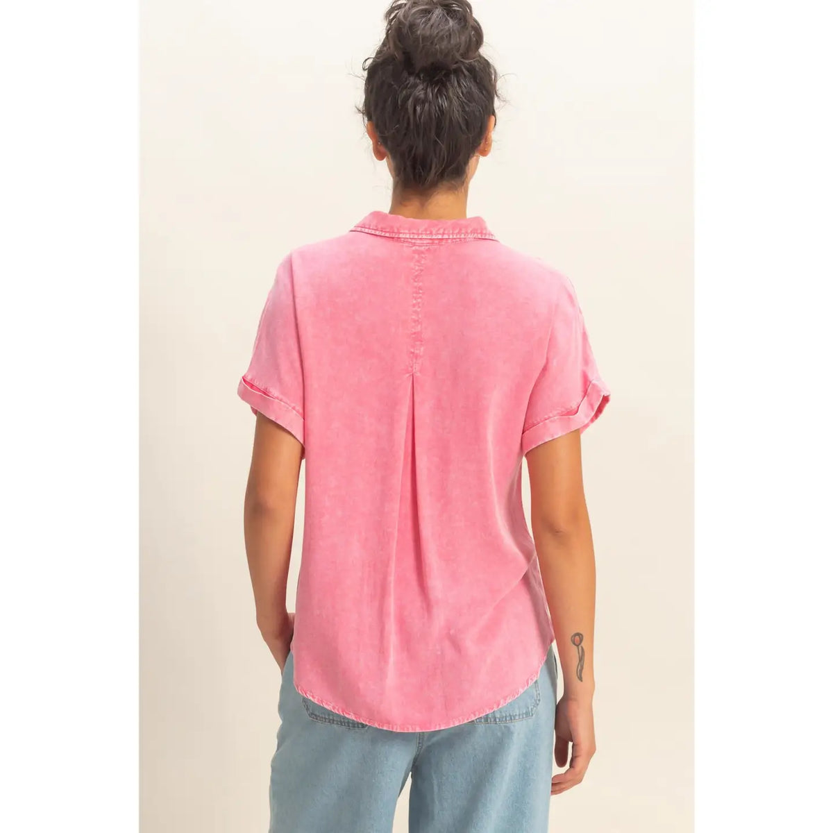 Rachel Pink Button Down Top - KC Outfitter