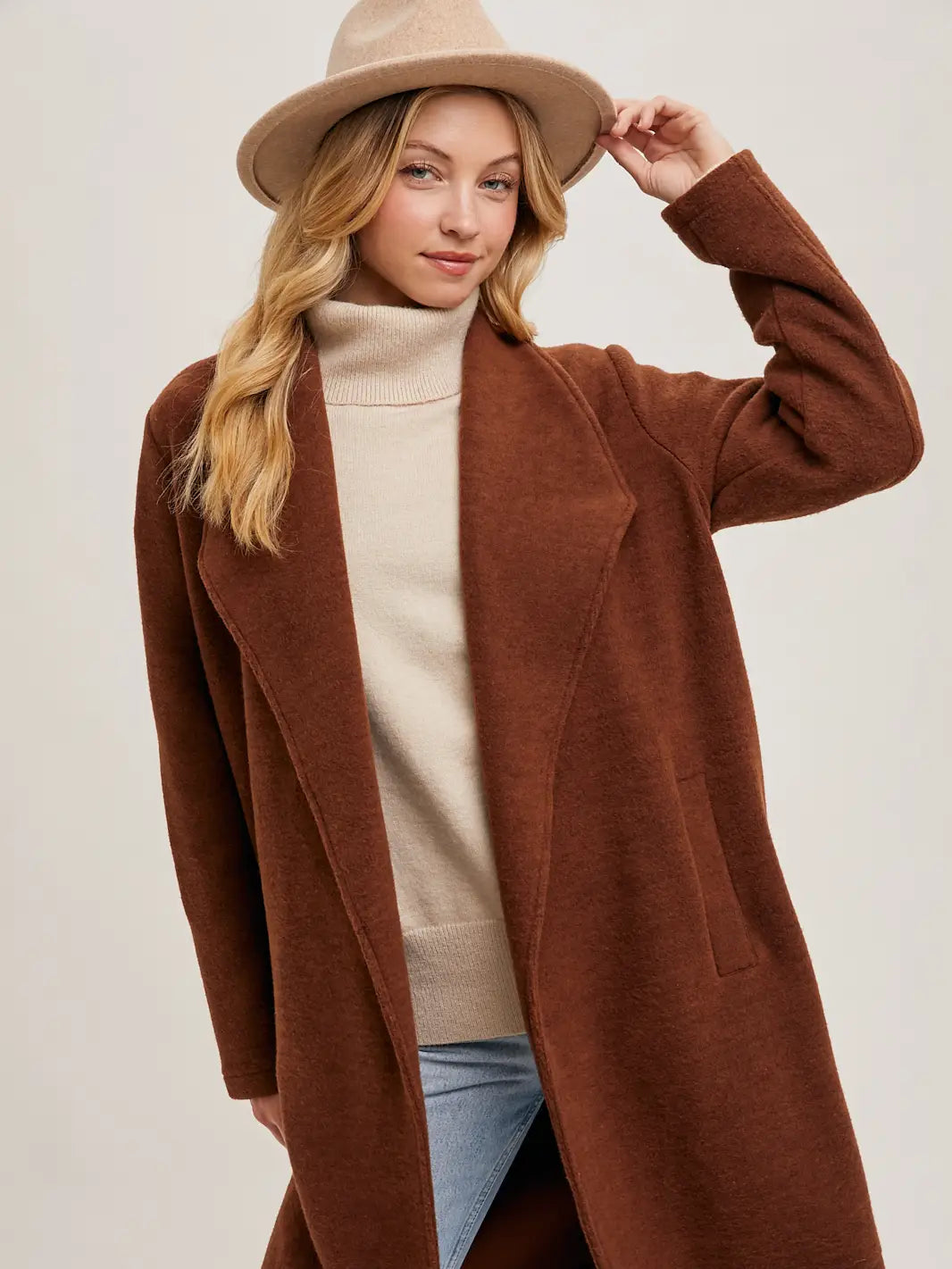 Chestnut Open Front Jacket - KC Outfitter