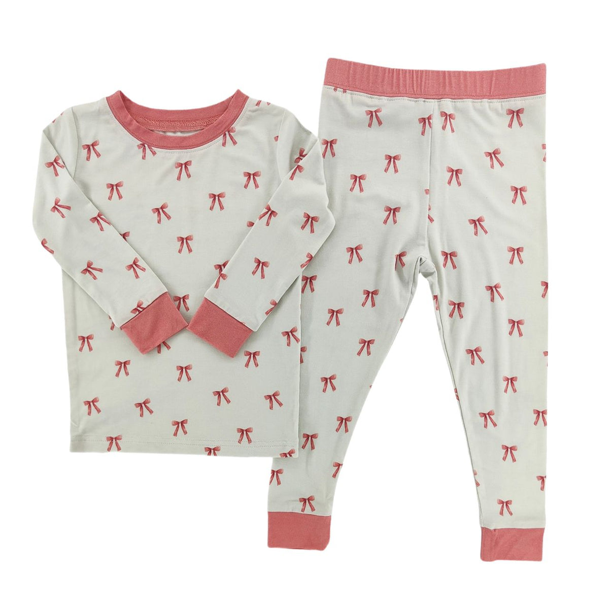 Ribbon Bow Bamboo Pajamas