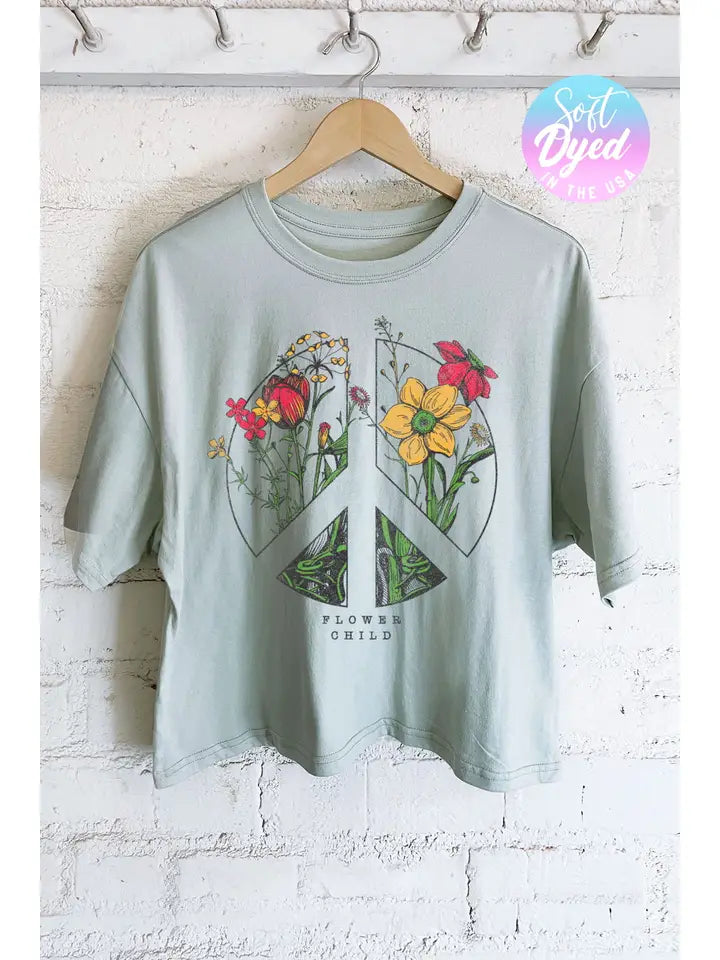 Peace Flower Child Tshirt - KC Outfitter