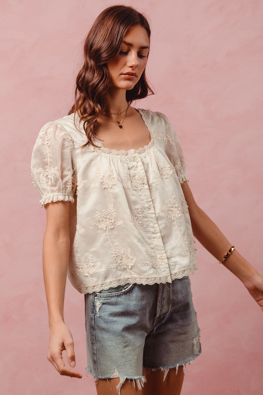 Floral Button Down Blouse