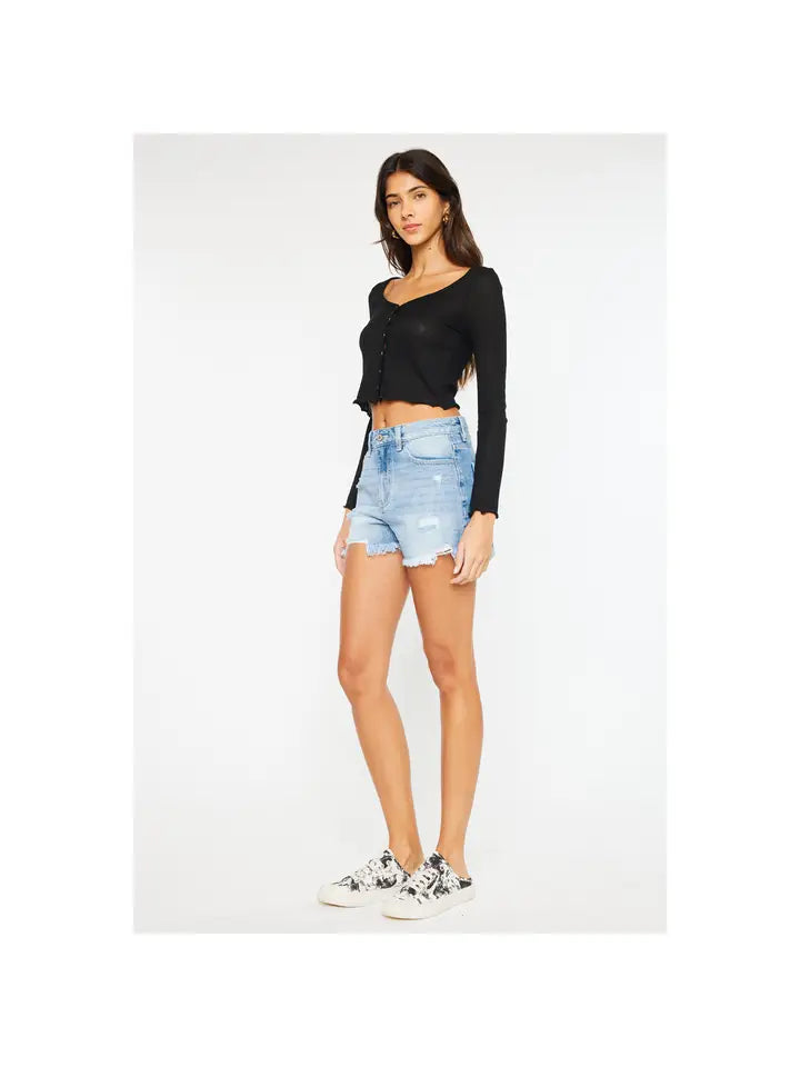 Clara Denim Rigid Shorts - KC Outfitter