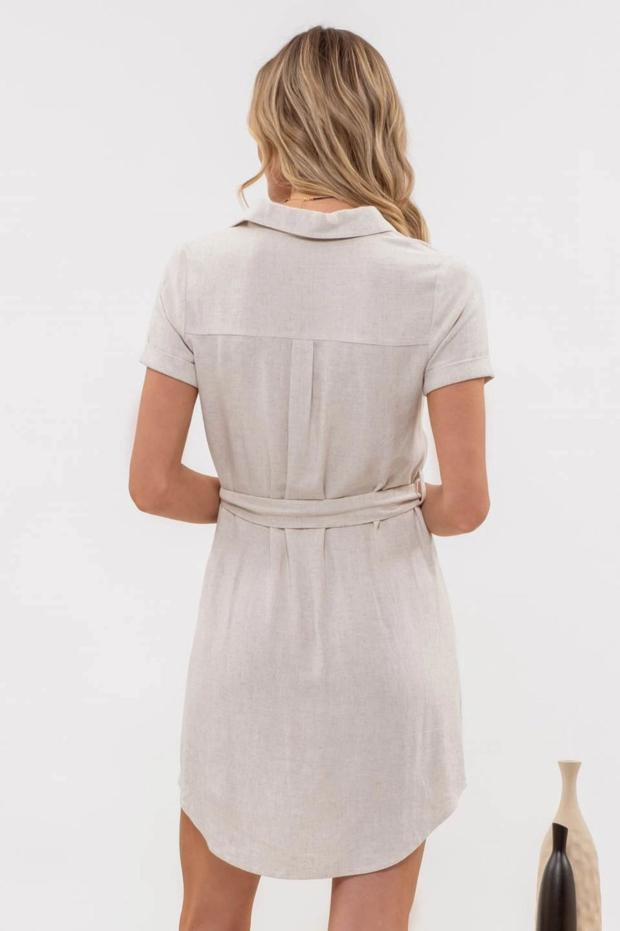 Monica Linen Shirt Dress - KC Outfitter