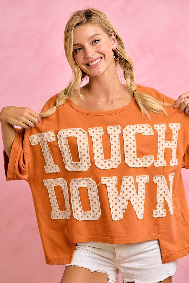 Touch Down Oversized Sweatshirt -orange