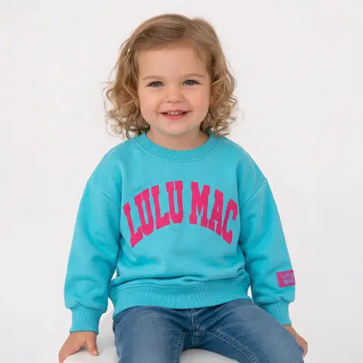 LULU Mac- Puff Toddler Sweatshirt, blu-Pnk