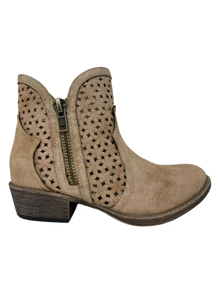 Very G - Women's Western Bootie - Beige