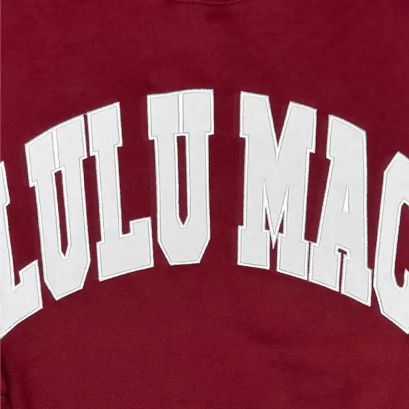 LULU Mac - Maroon White Stitch Sweatshirt - KC Outfitter