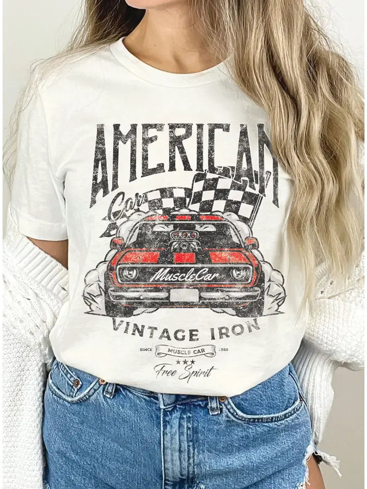 American Muscle Car Graphic Tee
