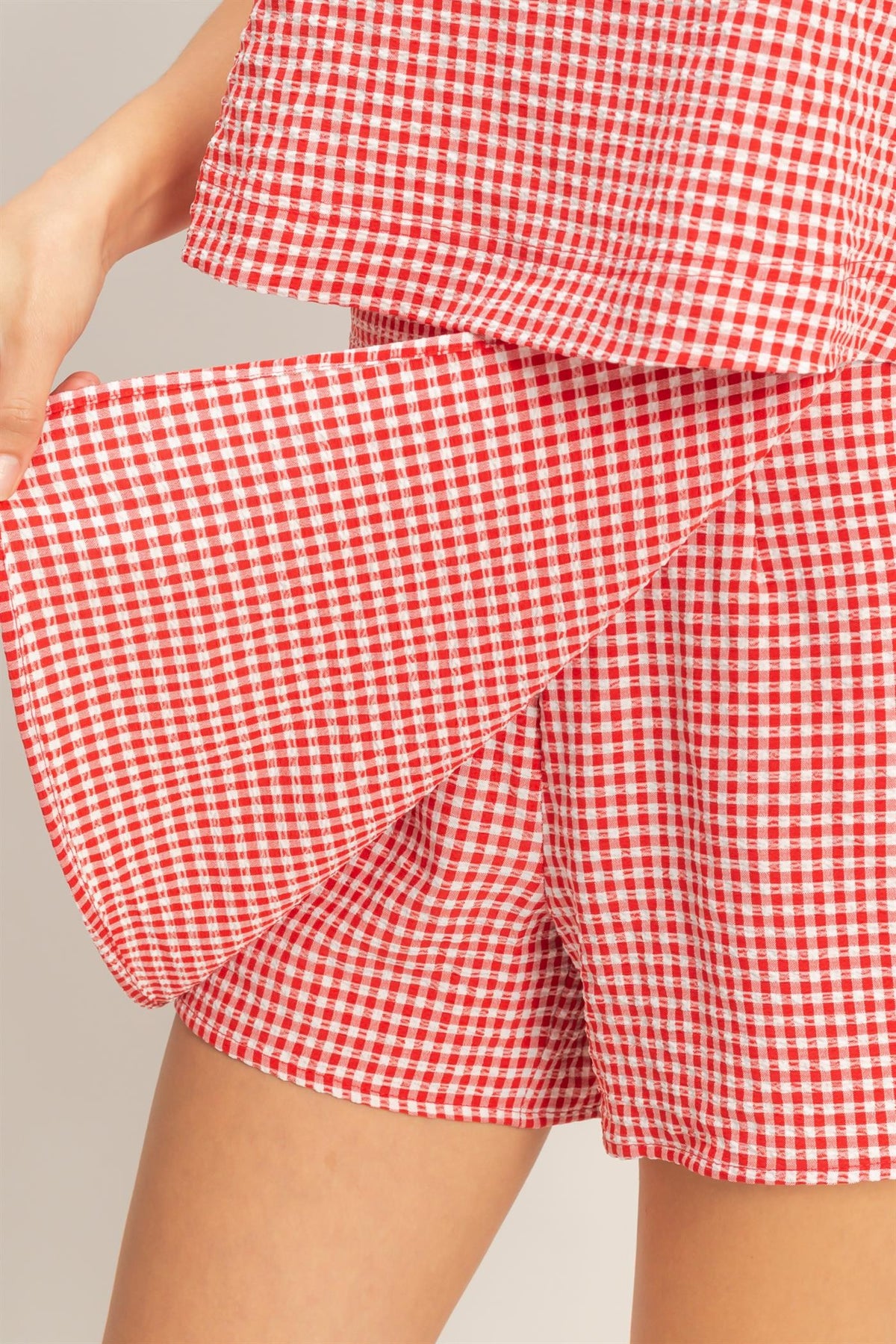 Red Gingham Skort Set - KC Outfitter