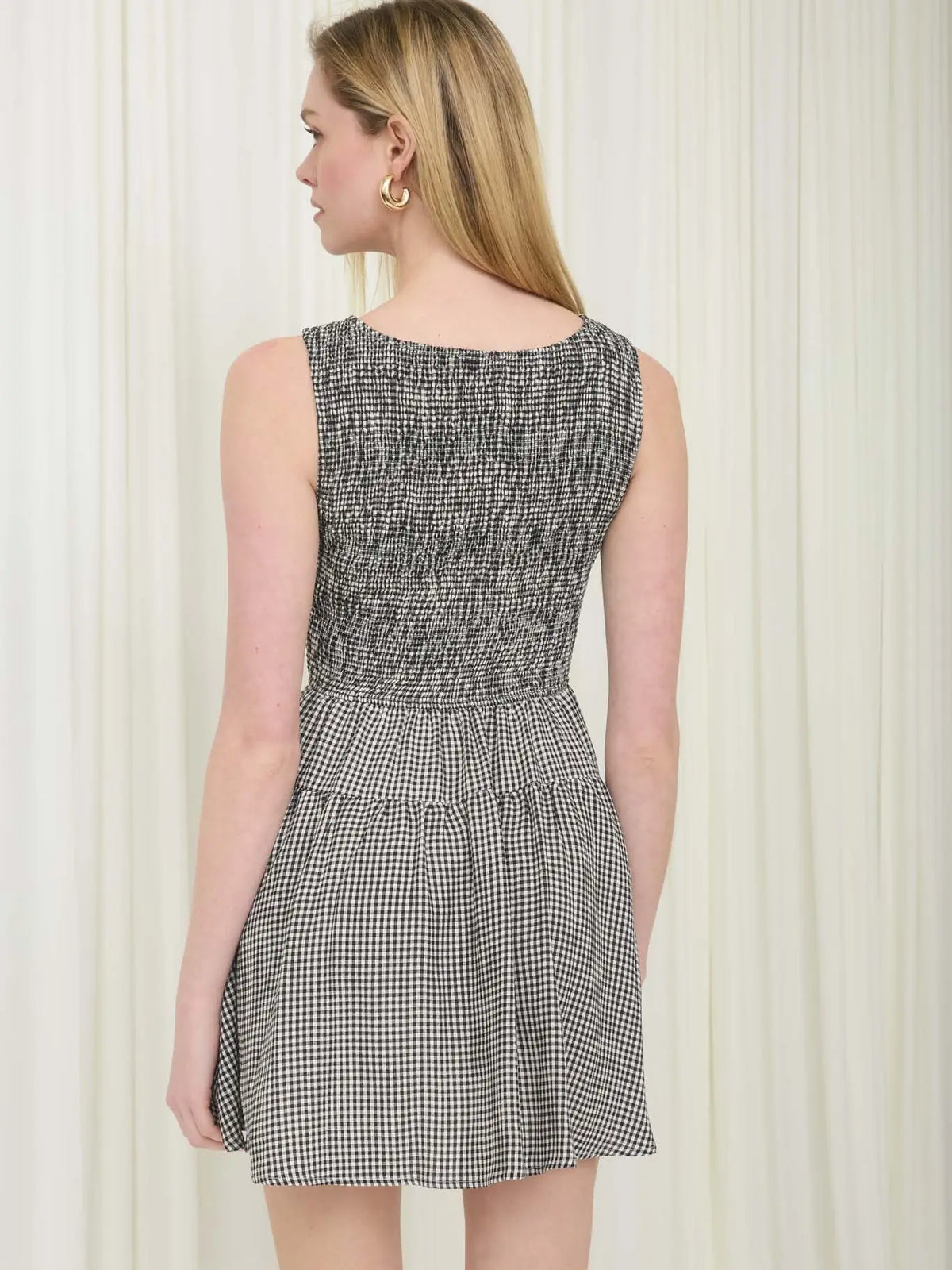 Smocked Gingham Dress - KC Outfitter