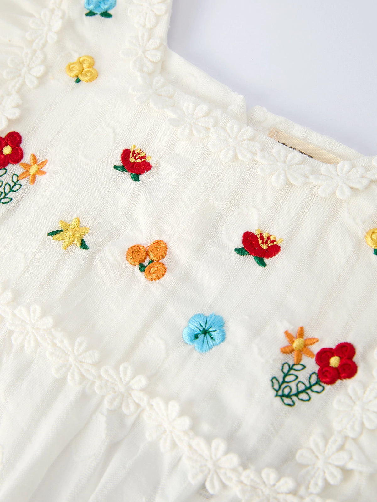 Floral Embroidery Baby Romper - KC Outfitter