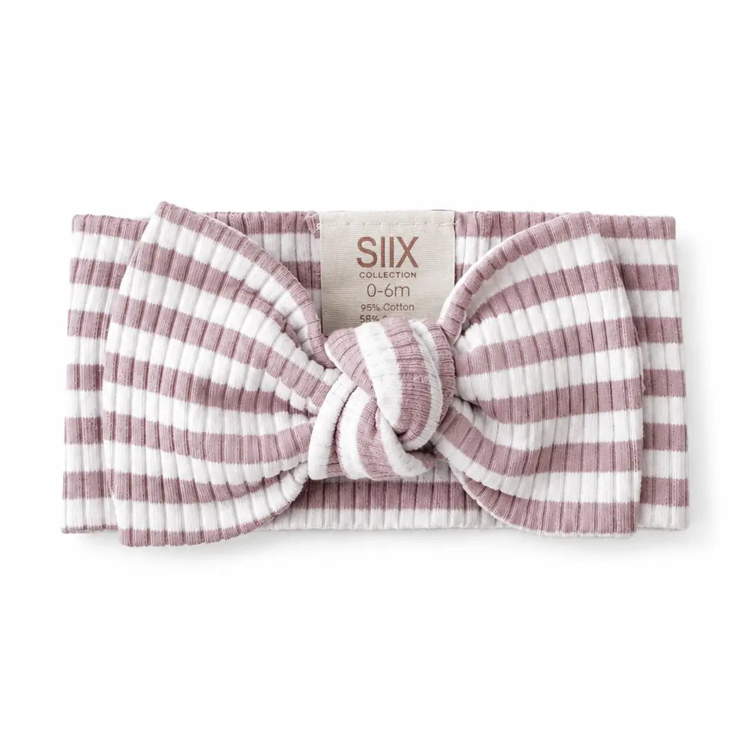 Violet Striped Bow- baby