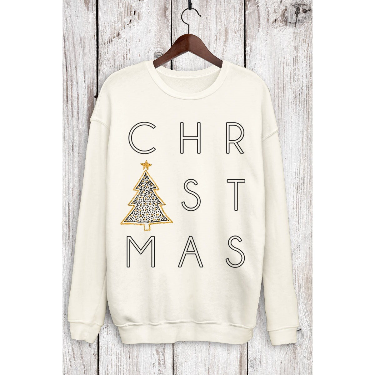 Chistmas Tree Glitter Sweatshirt